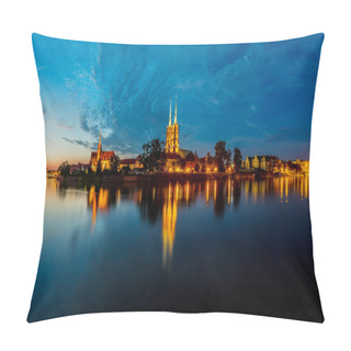 Personality  Wroclaw Cityscape At Dusk Pillow Covers
