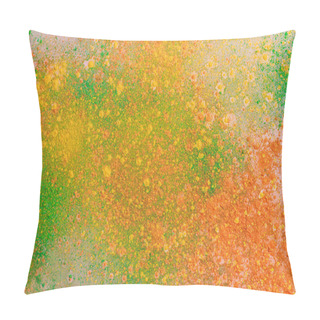 Personality  Yellow, Green And Orange Colorful Holi Paint Explosion Pillow Covers