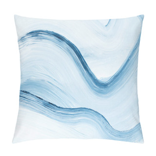 Personality  Blue Creative Abstract Hand Painted Background With Brush Stroke Pillow Covers