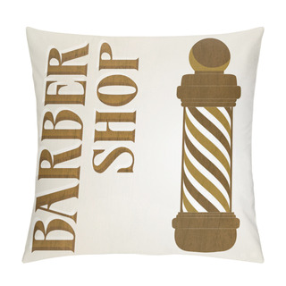 Personality  Wooden Barber Shop Pole. Pillow Covers