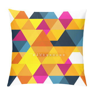 Personality  Multicolored Triangles Abstract Background, Mosaic Tiles Concept Pillow Covers