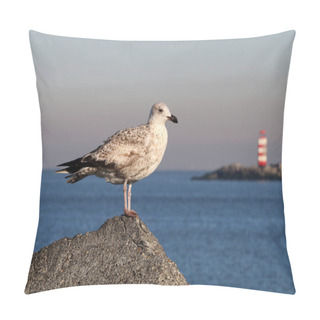 Personality  Seagull Bird On Pier Pillow Covers