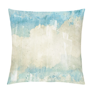 Personality  Cloud, Sky Painted On A Wall Texture Pillow Covers