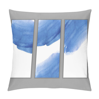 Personality  Blue Abstract Design. Ink Paint On Brochure, Color Element. Grunge Banner Paints. Simple Composition. Liquid Ink. Background For Banner, Card, Poster, Identity, Web Design. Pillow Covers