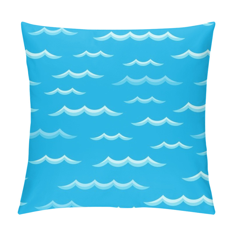Personality  Waves theme seamless background 2 pillow covers