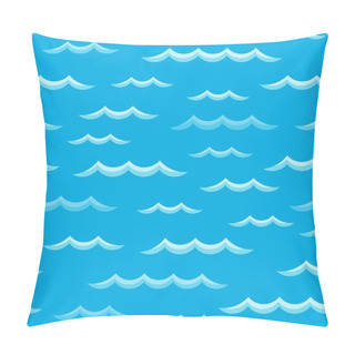 Personality  Waves Theme Seamless Background 2 Pillow Covers