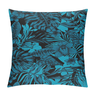 Personality  Seamless Graphical Hand Drawn Dotted Tropical Pattern Pillow Covers