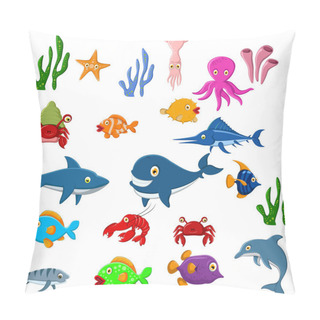 Personality  Sea Life Cartoon Background Pillow Covers