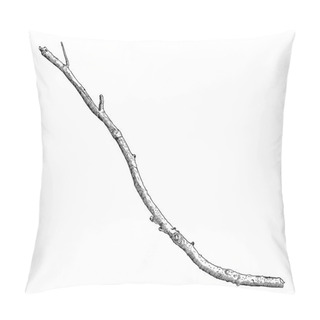 Personality  Detailed And Precise Wood Twig Sketch Pillow Covers