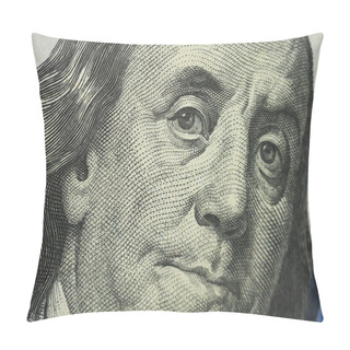 Personality  Portrait Of Benjamin Franklin On The New One Hundred US Dollars Pillow Covers