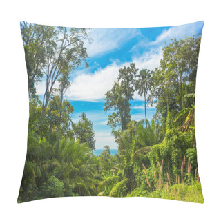 Personality  Tropical Forest With Green Trees Pillow Covers