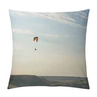 Personality  Person Flying On Paraplane Pillow Covers
