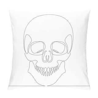 Personality  Dead, Horror, Black, Death, Head, Skull, Human, Face Pillow Covers