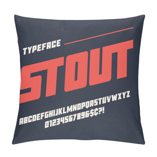Personality  The Stout Heavy Display Font Design, Alphabet, Typeface, Letters Pillow Covers
