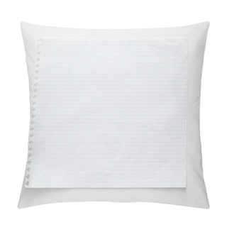 Personality  Top View Of Empty Paper On White Background Pillow Covers