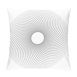 Personality  Black Dots On Half Circle Paths Forming A Pattern Pillow Covers
