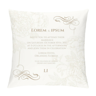 Personality  Template Card With Calligraphic Elements. Pillow Covers
