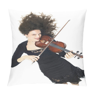 Personality  Violin Playing Woman Violinist Pillow Covers