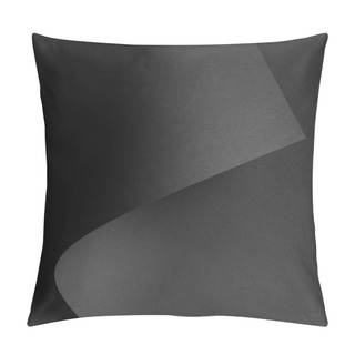 Personality  Dark Abstract Background With Black Rolled Paper Sheet Pillow Covers
