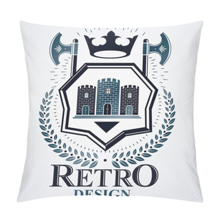 Personality  Heraldic Signs Vintage Elements. Pillow Covers