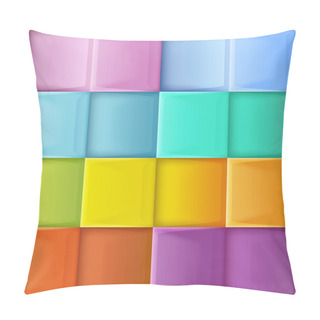 Personality  Squares Colorful Background Pillow Covers