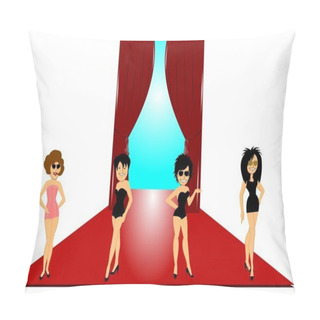 Personality  Models On Runway Pillow Covers