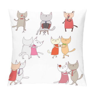 Personality  Cartoon Funny Cats Pillow Covers