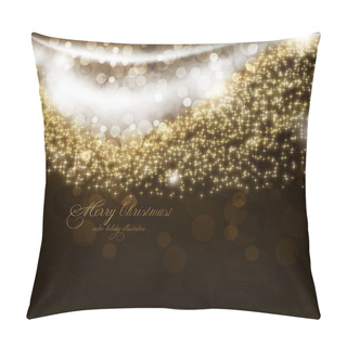 Personality  Elegant Christmas Background With Place For New Year Text Invitation Pillow Covers