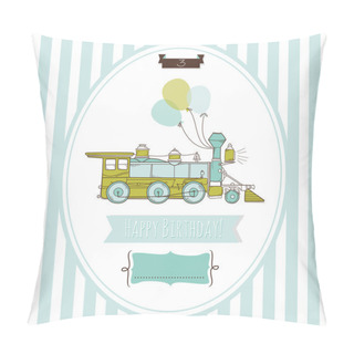 Personality  Train Birthday Card Pillow Covers