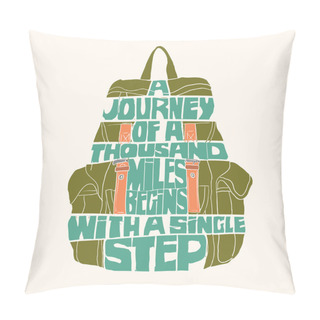 Personality  Vector Hand Drawn Typography Poster With Bearded Man's Head Pillow Covers