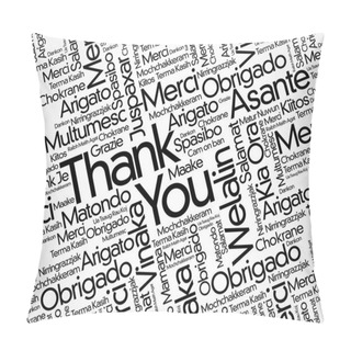 Personality  Thank You Word Cloud Background Pillow Covers