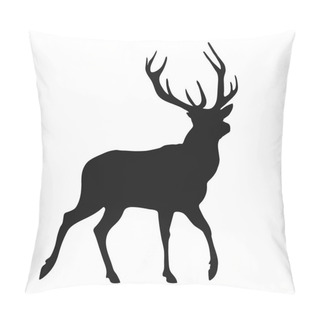 Personality  Silhouette Of The Buck Pillow Covers