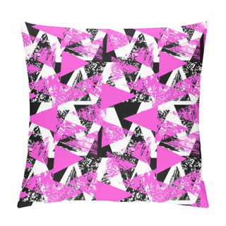 Personality  Hand Painted Bold Pattern With Triangles Pillow Covers