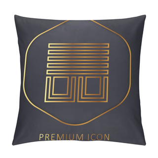 Personality  Blinds Golden Line Premium Logo Or Icon Pillow Covers