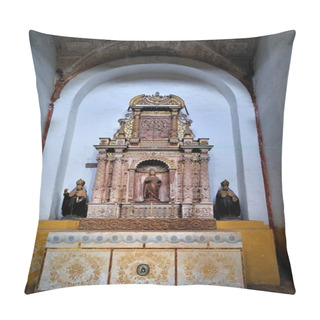 Personality  Inside Church Of St Francis Of Assisi In 1521 AD ; Old Goa ; Velha Goa ; India Pillow Covers