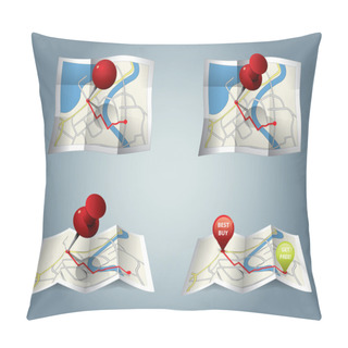 Personality  GPS Icons And Signs Pillow Covers