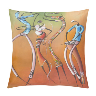 Personality  Drawing On The Life Of The African People. Pillow Covers
