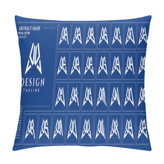 Personality  Modern Abstract Initial Letter V VV Logo Design Bundle. Pillow Covers