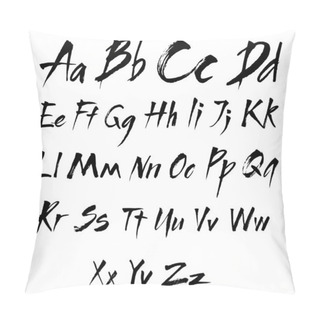 Personality  The Alphabet In Calligraphy Brush Pillow Covers