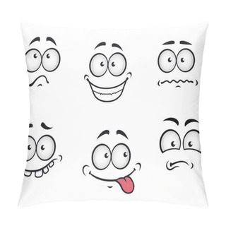 Personality  Cartoon Emotions Faces Pillow Covers
