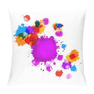 Personality  Colorful Vector Splashes Abstract Background  Pillow Covers