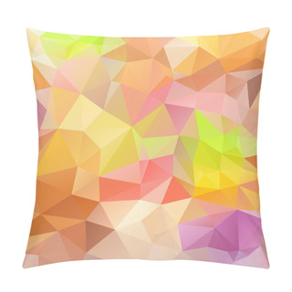 Personality  Vector Abstract Irregular Polygon Background With A Triangular Pattern In Pastel Colors Pillow Covers