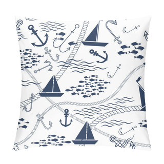 Personality  Seamless Pattern With Sea Elements Pillow Covers