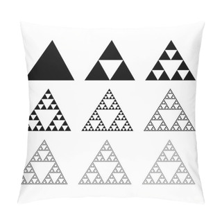 Personality  Sierpinski Triangle Evolution Steps Pillow Covers