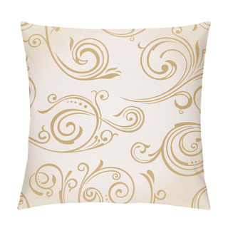 Personality  Seamless Vector Curves Wallpaper. Vintage Background Pillow Covers