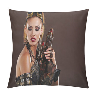 Personality  Steampunk Woman Pillow Covers