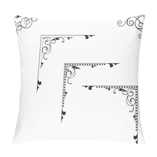 Personality  Decorative Corner With  Scroll Element Pillow Covers