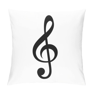 Personality  Treble Clef Icon Music Note Isolated On White Background. Vector Illustration Pillow Covers