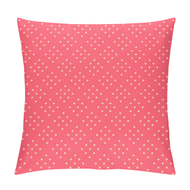 Personality  Abstract Geometric Tiny Seamless Pattern Squares, Diamond Shapes Vector On Red Background Pillow Covers