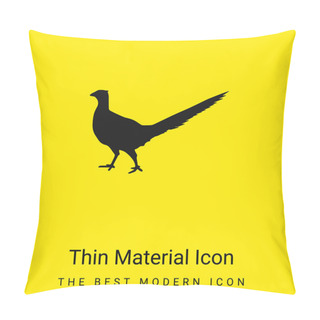 Personality  Bird Peasant Animal Shape Minimal Bright Yellow Material Icon Pillow Covers